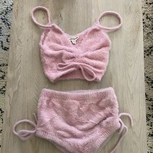 For Love & Lemons Pink PJ Set (Top)